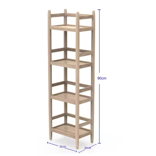 Foldable Wood Modern Durable Space Saving Rectangle Shape Bakery Rack Customizable Color Home Decoration Beverage