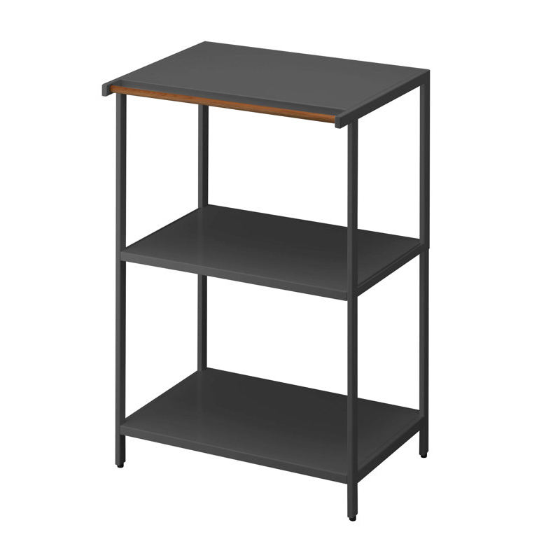 Custom Home 3-Tiered Metal and Wooden Kitchen Storage Rack for Vegetables and Fruits Factory Direct Cabinet