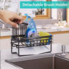Manufacturer OEM Stainless Steel Kitchen Sink Organizer - Countertop Sponge Soap & Dishcloth Holder with Drainer Rack