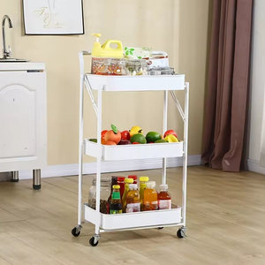 Custom Three-Tier Standing Type Storage Rack for Space-Saving Non-Installation Living Room Rack