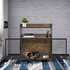 Factory Custom Heavy Duty Wooden Dog Crate End Table with Three-Tier Storage Shelves Standing Type Multifunction Indoor Use