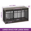 ODM&OEM Heavy Duty Wooden Dog Crate Kennel with Sliding Doors Dog Bowl Movable Sustainable Vintage Cleaning Tools Standing Type