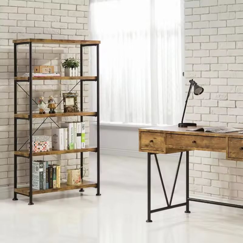 Factory Customizable 63'' H X 31.5'' W X 14.25'' D 5 Tier Bookshelf for Living Room Bedroom Large Storage Shelf for Bathroom Use