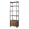 Factory Customized Space-Saving 5-Tier Open Shelves 2 Storage Drawers (Metal Wood) 85.2'' H X 24.8'' W X 18.86'' D for Living