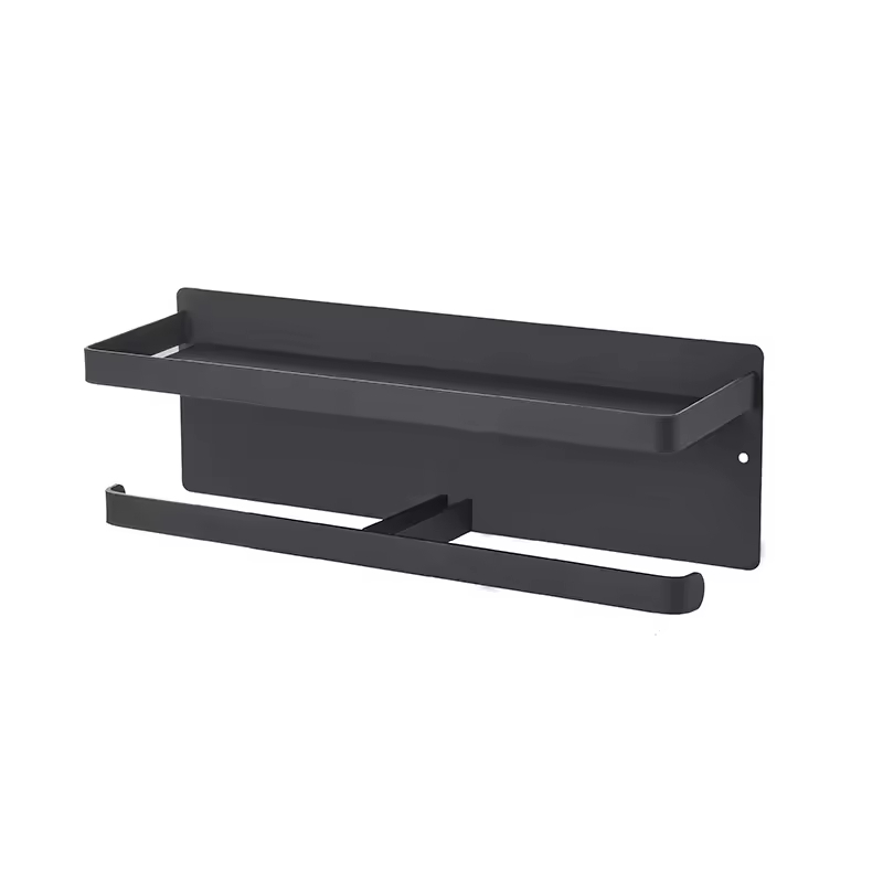 Modern Double Rod Magnetic Paper Towel Holder Tray Kitchen Storage Rack for Bathroom Living Room Available for Factory Wholesale 