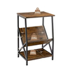 Antique Metal Wood End Table ODM/OEM 3-Layers for Living Room Bedroom Office Storage Shelf Side Tables Contemporary for Dining