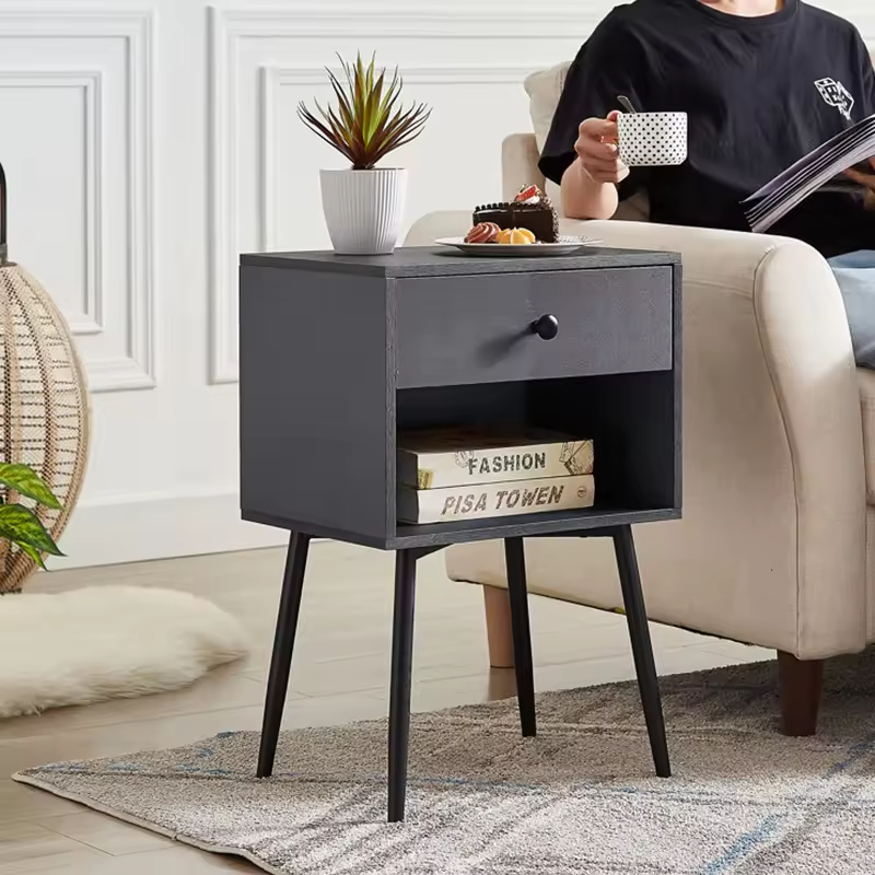 Factory Hot-selling ODM&OEM 2-layers Living Rooms Office Storage Shelves Sofa Table End Table Bedroom Side Table