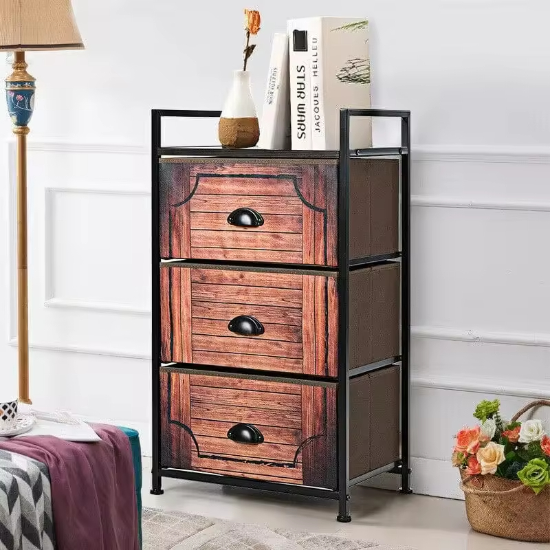 ODM OEM Modern H31 in X W17.5 in X D12 in Fabric Dresser Nightstand Storage Tower for Home or School Customizable for Workshops