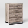 OEM&ODM Modern Rattan Dresser 4-Drawer Wood Metal Frame Chest with Spacious Storage for Bedroom