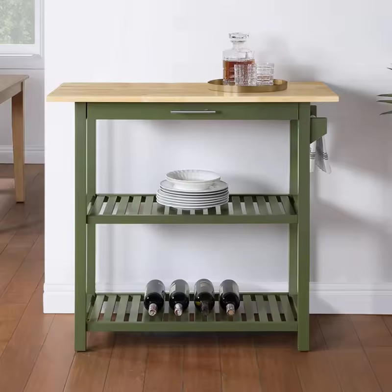 Factory Customizable Kitchen Prep Table with Drawer for Storage & Organization