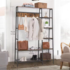 Factory OEM&ODM Shoe Clothes Rack Entry Hall Tree Bench 5 Coat Rack Set Storage Shelf Carbon Steel Wardrobe Foldable Detachable