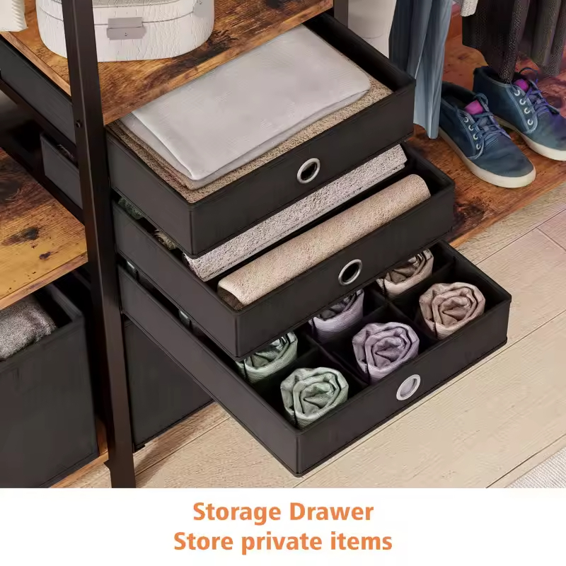 Factory Custom Heavy Duty 72'' Portable Freestanding Closet Organizer Wardrobe Rack Garment Rack for Bathroom Use