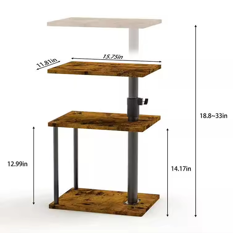 Metal Wood Garden Multi-Layer Shelves Removable Display Floor Vintage Design Plant Stand Shelf