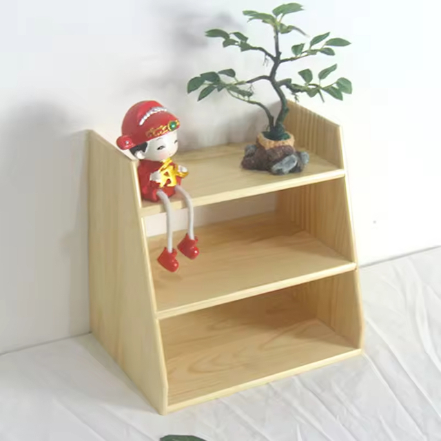Storage Rack Bookshelf Vintage Shelves Small Wooden Bookcase Indoor Plant Stands Desk Organizer