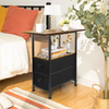 Factory Customize Narrow Side Table With 2 Drawer Nightstand for Small Spaces for Bedroom Livingroom End Table