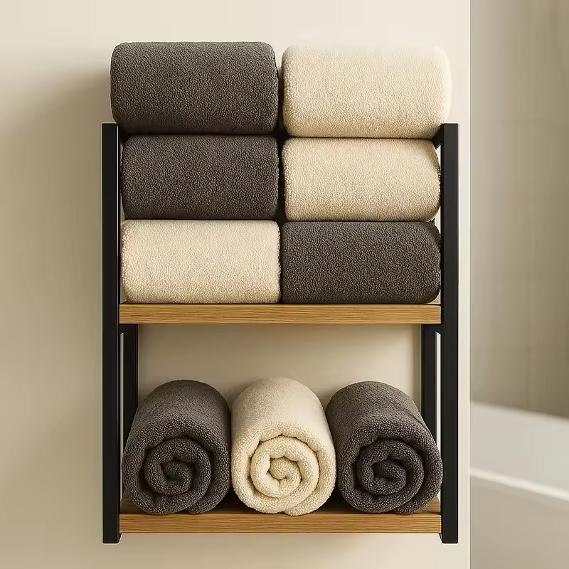 Wood Modern Bathroom Vanity Makeup Accessories Organizer with Skincare and Lipstick Storage for Countertop