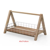 Natural Handmade Bamboo Meal Containers Bread Rack Wooden Swing Shape Design Organizer Rack