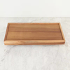 Latest Premium Quality Natural Wood Rectangle Serving Tray Smooth Surface Snacks Tea Drinking Platter for Home Dishes Plates