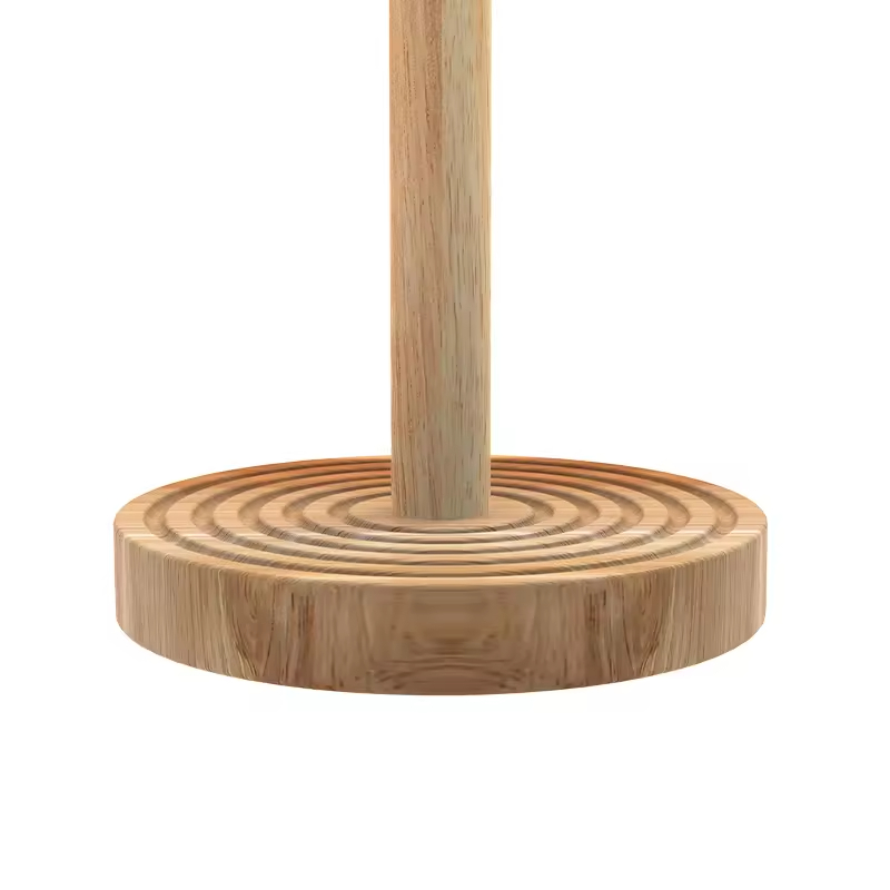 Kitchen Wooden Paper Towel Holder Freestanding Non Drilling Napkin Storage Rack Lazy Cloth Stand Kitchen