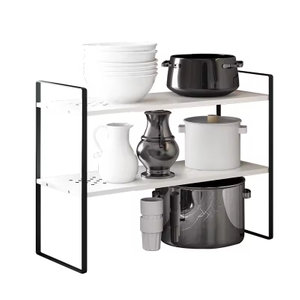 Factory Custom Kitchen Storage Rack Countertop Shelf Spice Rack Expandable 2-tier Storage Rack Under-sink Organizers