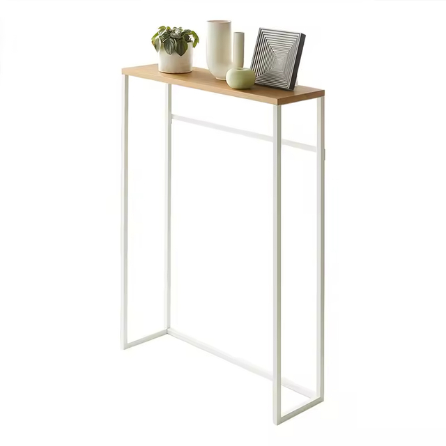OEM ODM Whitelisted Console Table Home Accent Narrow Steel Wood Bookcase for Entryway Living Room Slim Design for Optimal Space