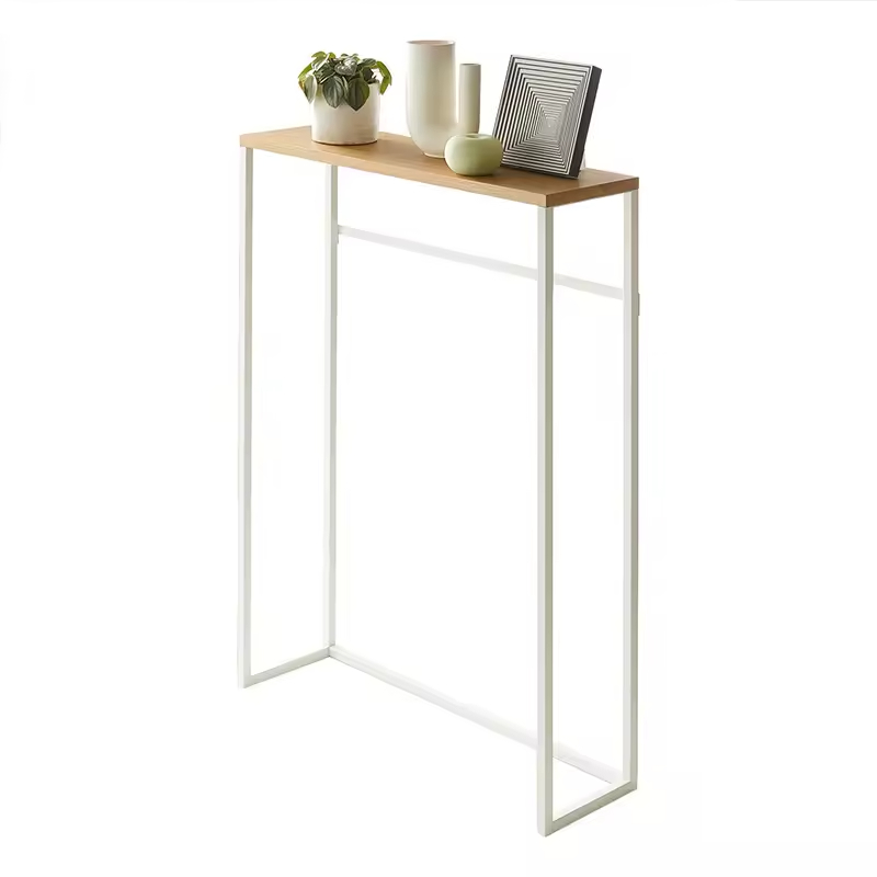 OEM ODM Whitelisted Console Table Home Accent Narrow Steel Wood Bookcase for Entryway Living Room Slim Design for Optimal Space