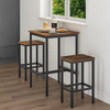 Industrial Bar Stools/Rustic Breakfast Chair with Footrest in Living Room/Party for Kitchen Brown