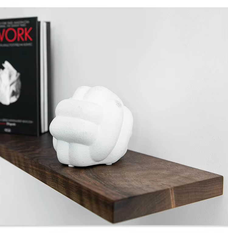 Custom Durable Space-Saving Modern Rectangle Plated Live Edge Hardwood Shelves Bathroom Kitchen Rack Bracket Long Book Floating