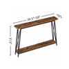 Factory Customizable Contemporary Convertible Console Table Built-in Outlets Solid Wood Metal Construction Living Room Bedroom