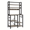 OEM/ODM Manufacturer's Freestanding Kitchen Storage Shelf Baker's Rack Microwave Oven Stand Coffee Bar Cabinet Power Outlet