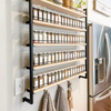 Custom 5-Tier Hanging Spice Rack Organizer Multi-Functional Steel-Wood Spice Storage Holder 5-Tier Hanging Spice Rack