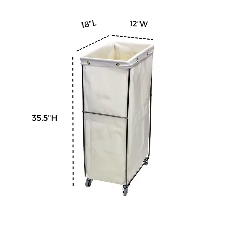 Factory Custom Rolling Bathroom Storage Basket Wheeled High-capacity Foldable Laundry Basket Rolling Laundry Sorter