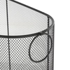 Factory Custom Laundry Cart with Wheels and FabricMetal Oval Mesh Wire Rolling Laundry Storage Basket With Ring Handles