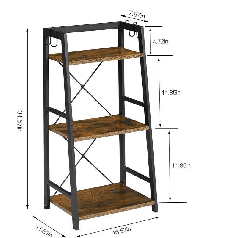 ODM OEM Bathroom Balcony Bedroom Living Room Side Table 31.57'' H X 16.53'' W X 11.8'' D Storage Shelf Ladder Bookshelf