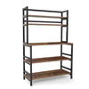 OEM ODM 5-Tier Modern Wood Metal Bookcase Spice Rack Organizer Bathroom Cabinet Microwave Storage Kitchen Racks Shelving