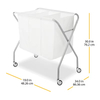High-Capacity Minimalist Wheeled Laundry Sorter Factory Custom Bathroom Storage Basket for Clothing Practical Rolling Basket