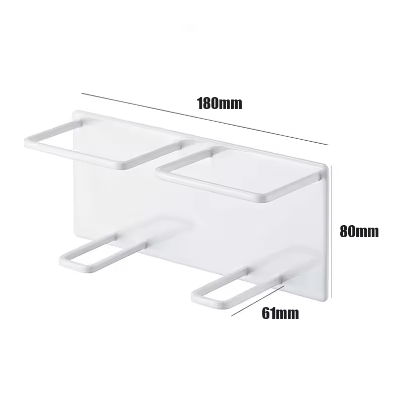 Single-Tier Rust Proof Stainless Steel Magnetic Bathroom Organizer Home Decoration Drilling Rack for Shower Room for Bathroom