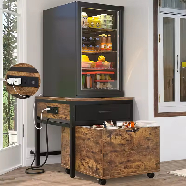 Combohome High Quality Wooden Elevated Dog Cat Food Bowl Stand Pet Feeder With Drawer