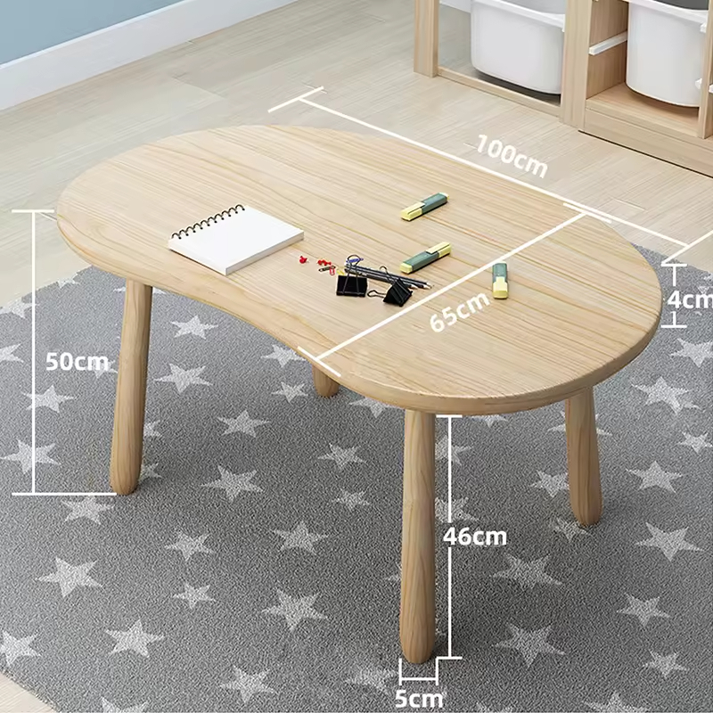Hot Sale Durable Space-Saving Modern KIDS Solid Wood Children's Table Chair Set Kindergarten Multifunctional Early Education