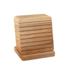 Factory Direct Huina Anti-scalding Non-slip 4pcs Wooden Solid Wood Customizable Color Modern Style Table Mat Cup Coaster for