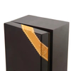 Black Modern Rectangle Wooden Storage Box with Lock for Gift Packaging Durable & Space-Saving Digital Printing