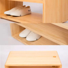 Ree Bud Modern Wooden Shoe Rack Bench Integrated Design Clothes Hanger Hanging Hats Backpacks Customizable Color Home Decoration