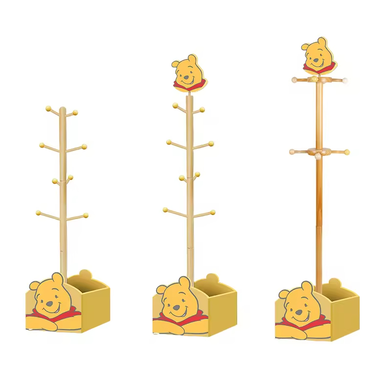 New Gold 3 Tier Modern Wooden Jewelry Display Stand with Detachable Hanger Necklace Display Props for Home Decoration