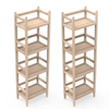 Foldable Wood Modern Durable Space Saving Rectangle Shape Bakery Rack Customizable Color Home Decoration Beverage