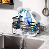 Manufacturer OEM Stainless Steel Kitchen Sink Organizer - Countertop Sponge Soap & Dishcloth Holder with Drainer Rack