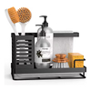 OEM&ODM Sink Sponge Holder for Kitchen Sink Dishcloth Storage Stainless Steel Organizer with Safety Bar Under Sink Organizer