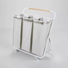 Factory OEM&ODM Fabric Canvas Collapsible Laundry Basket Storage Solid Color Folding With Wheels Laundry Storage Basket