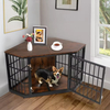 ODM&OEM Dog Crate Furniture Corner Heavy Duty Dog Kennel Metal Wood End Table Vintage Decorative Pet Crates Movable Sustainable