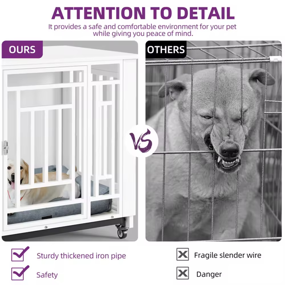 ODM & OEM Standing Type Heavy Duty Dog Kennel Modern Decorative Wooden End Table Pet Crates for Large Medium Small Dogs