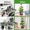 Customizable 4-Tier Metal Wood Plant Stand Tall Indoor Living Room Balcony Garden Patio; Factory-Designed Bookcases Bookshelves